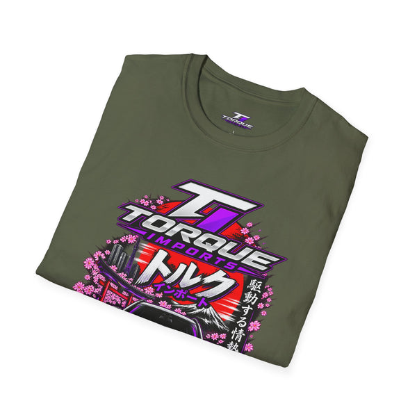 Torque Drift Car Tee — Japanese Retro Racing T-Shirt (トルク)