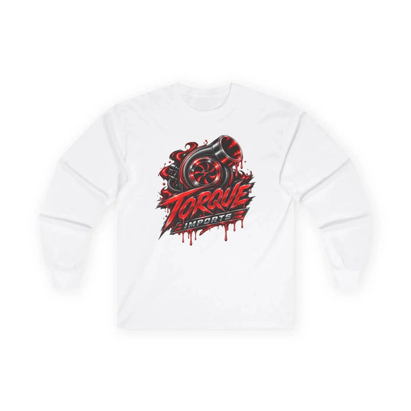 Torque Motorsports Turbo Long Sleeve Tee in White