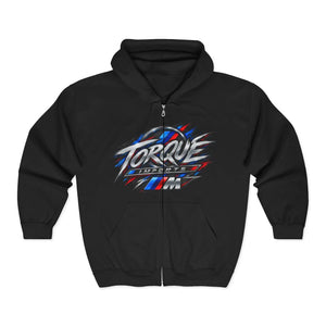 Torque Racing Zip Hoodie in Black